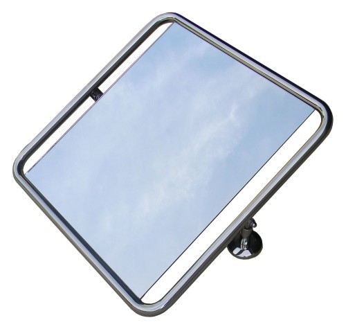 lustro uchylne w pełnej ramie 600x600mm fi25mm stal nierdzewna