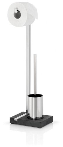 Stojak na papier toaletowy i szczotkę MENOTO BLOMUS (stal połysk, polystone)