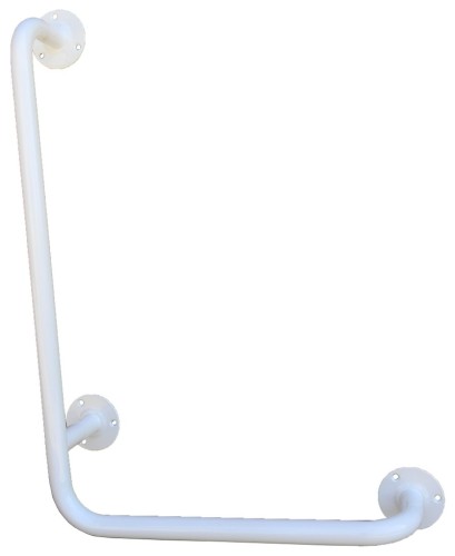 Uchwyt kątowy lewy 90º 60/40cm fi 32mm biały