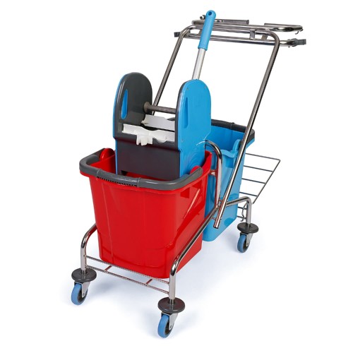 Wózek do sprzątania z uchwytem na worek 2x25l CK760