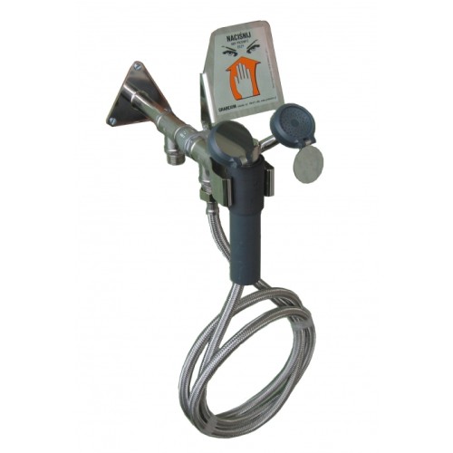 Oczomyjka ścienna z wężem 1,5m G16 Grabexim