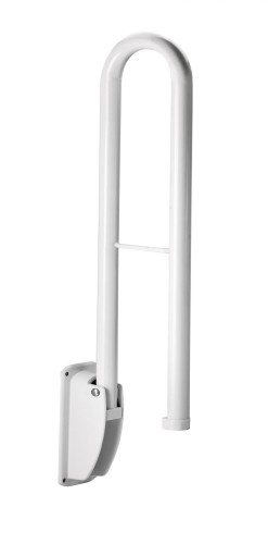 Uchwyt dla niepełnosprawnych uchylny WC 76 cm Ø35 stal biała Vital Deante